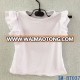 Bulk Wholesale Kids Cotton Tank Tops Boutique Baby Girls White Sleeveless Flutter Tees Shirt for Summer IM-BT037