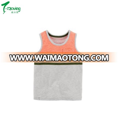 Wholesale high quality Casual Baby Clothing Summer Kids Sleeveless T shirt for Children Tops Boy T-shirt