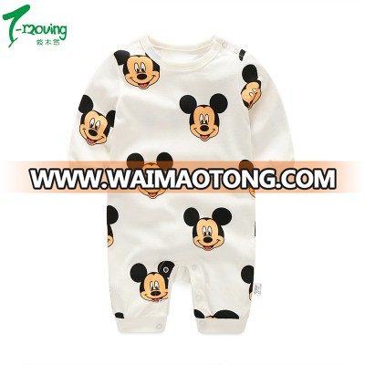 2018 autumn children's clothing wholesale printing thermal baby Romper,cotton baby clothes