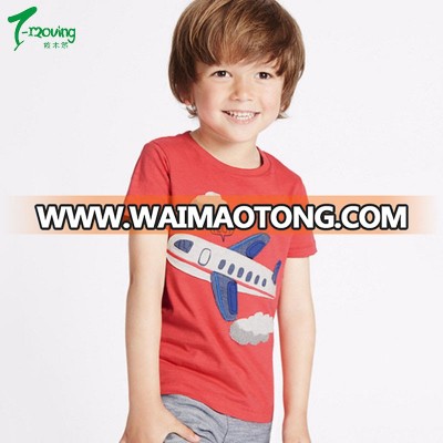 Wholesale new summer baby boys clothes short sleeve O-neck t shirt pure Cotton cartoon airplane brand tee tops